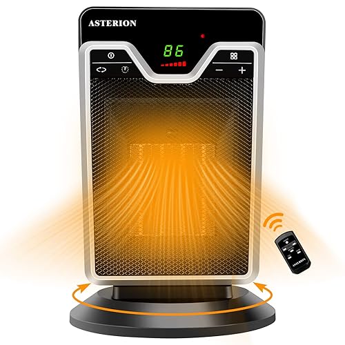 Ceramic Space Heater,ASTERION 1500W Portable Oscillating Electric
