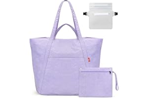 TIBES Beach Bag Tote Waterproof Sandproof - Large Beach Bags for Women with Zipper Pool Bag Travel Tote Bag for Vacation Shopping