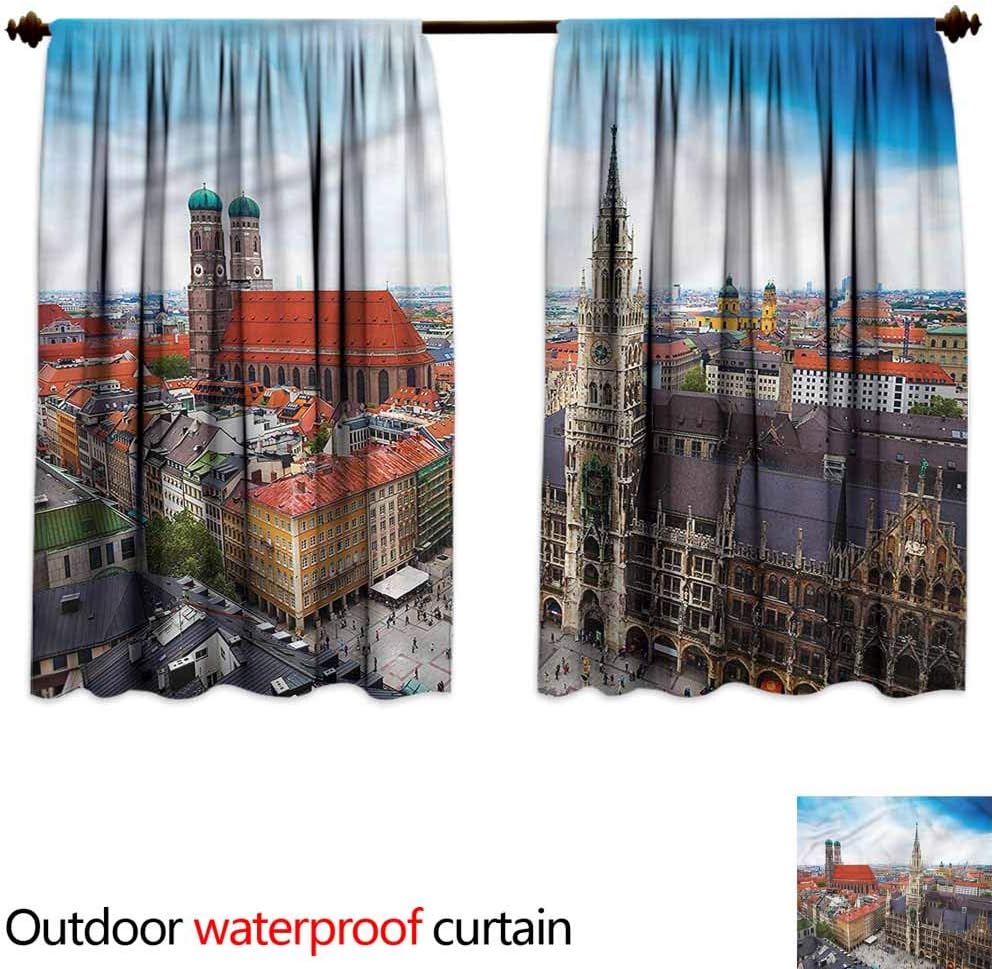 MaryMunger Doorway Curtain Wanderlust Mosaics Tiles Global Simple Stylish Waterproof W55x39L Inches