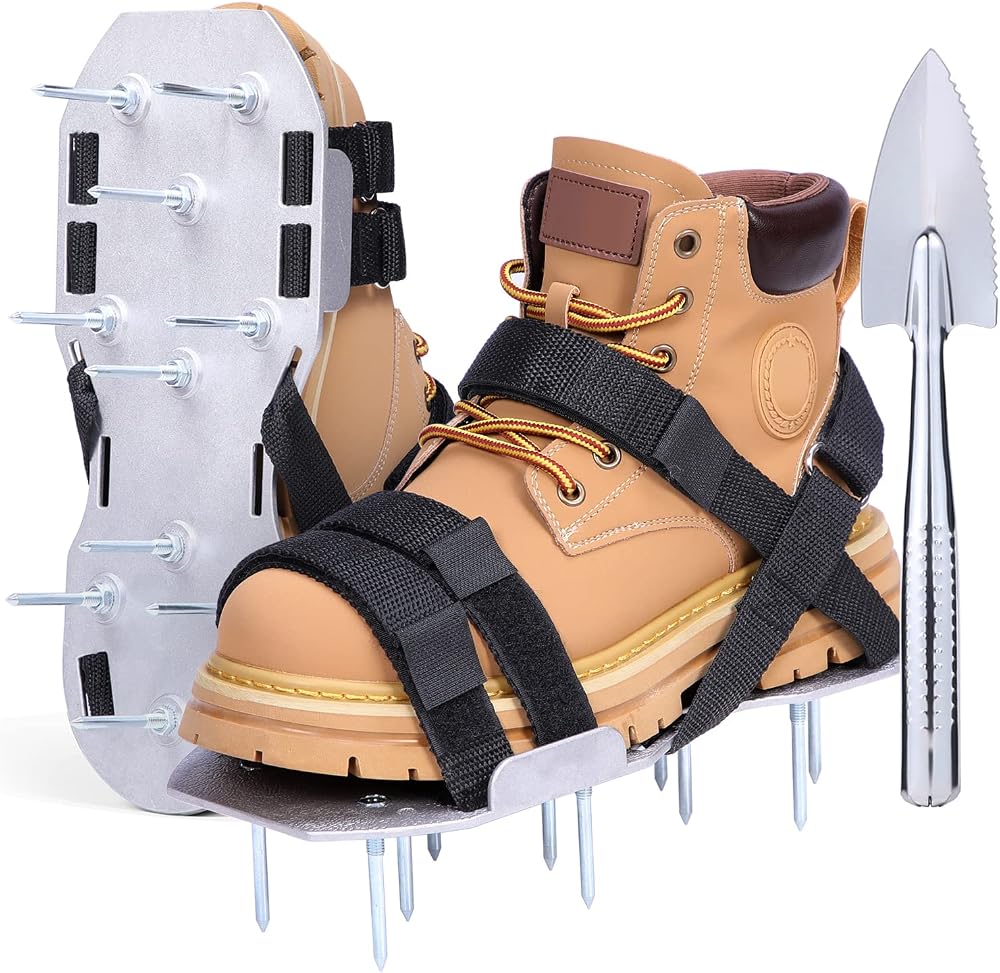 Ohuhu Lawn Aerator Shoes with 5.5cm Spikes and 900D Straps