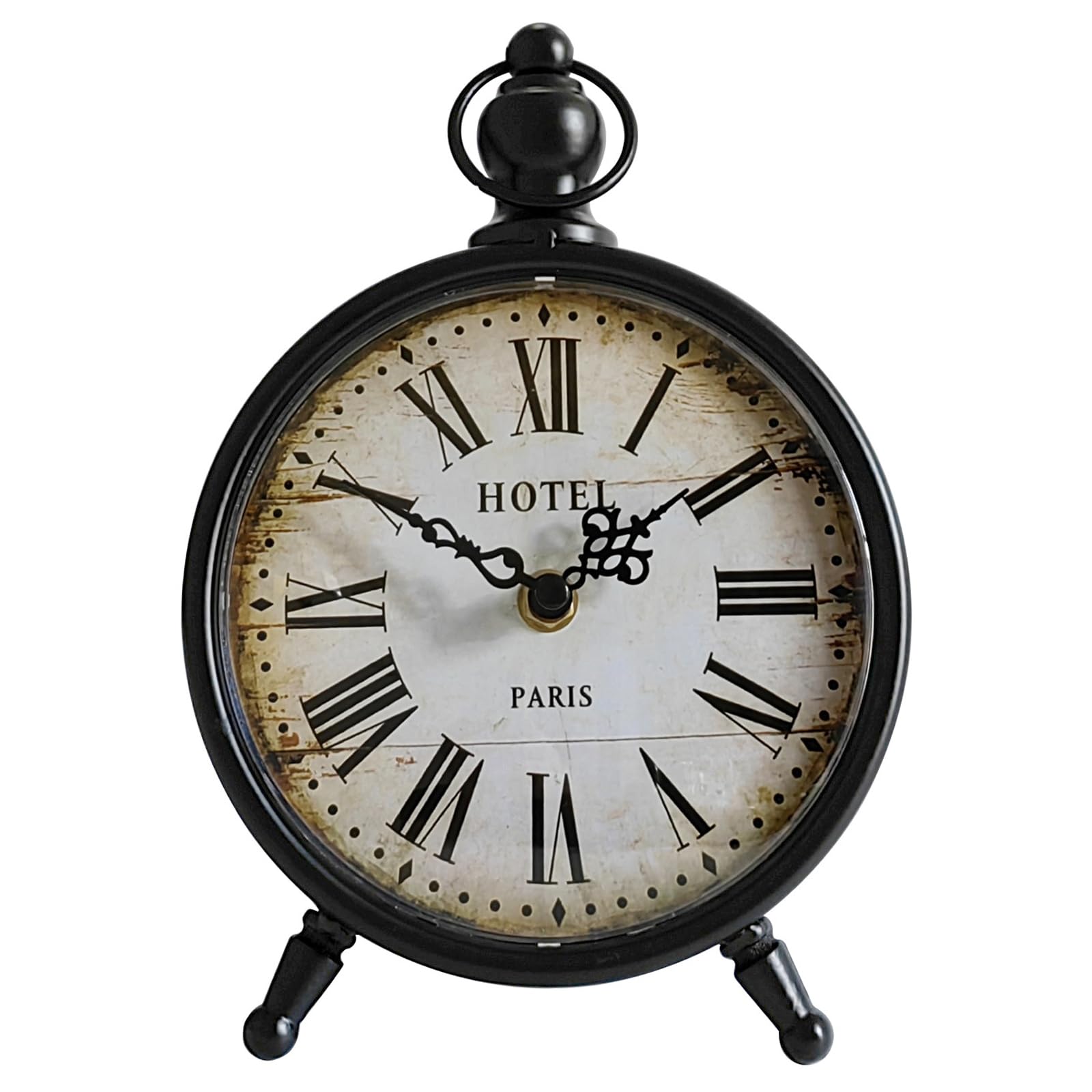 Photo 1 of * sold as is, no refund/return** see comments!
HZDHCLH Vintage Table Clock Battery Operated,Retro Mantel Clock for Living Room Fireplace Decor,Silent Metal Desk Clock(Black)