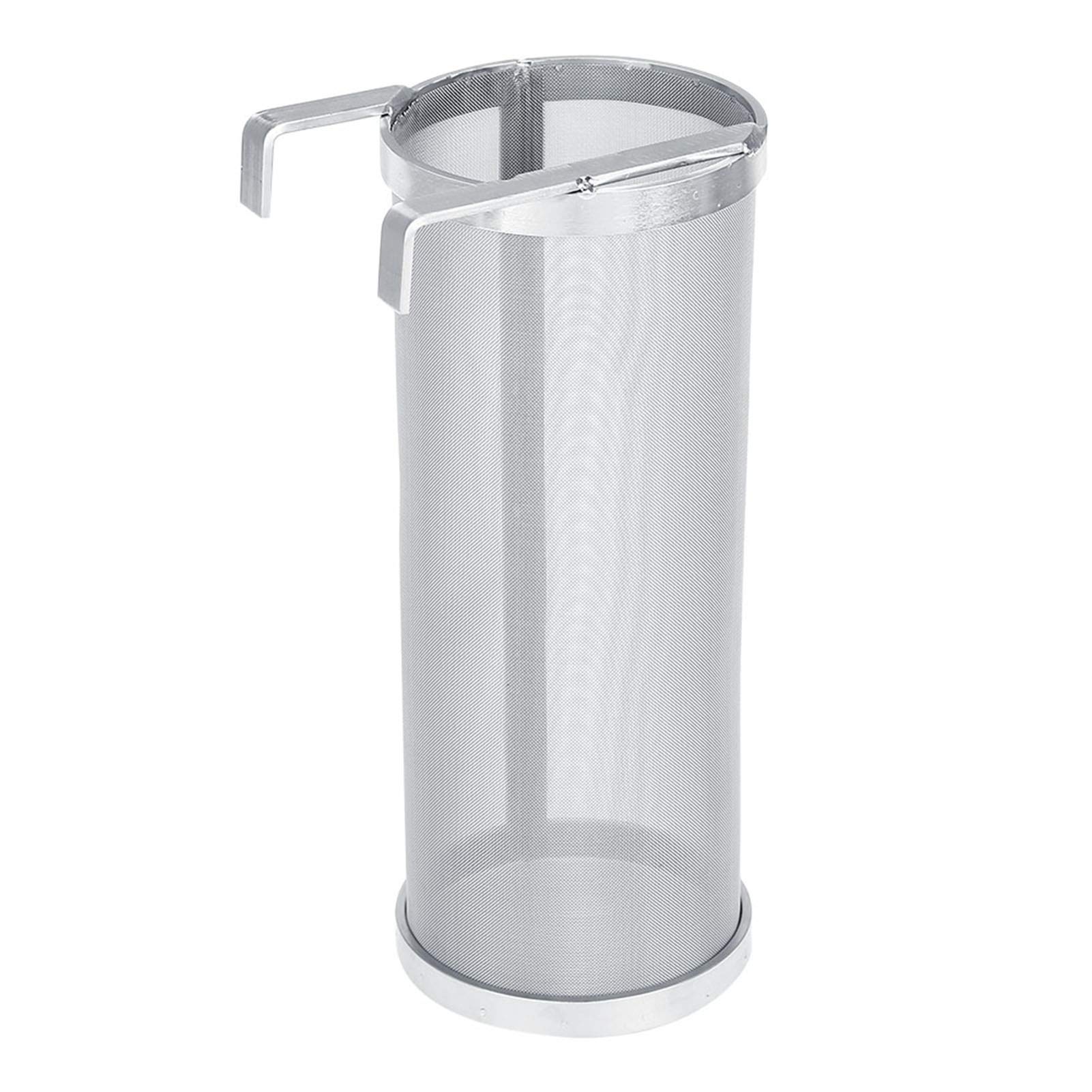 Fydun Beer Mesh Filter 300 Micron Stainless Steel Homemade Brew Beer Hop Mesh Filter Strainer with Hook(10*25.5cm)