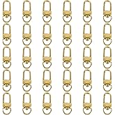 MCSDFN 30 PCS Gold Lobster Claw Clasps, 360° Rotation Lanyard Snap Hooks - Sturdy Zinc Alloy Keychain Clips for Jewelry Making, Purse Connector & DIY Art Crafts​
