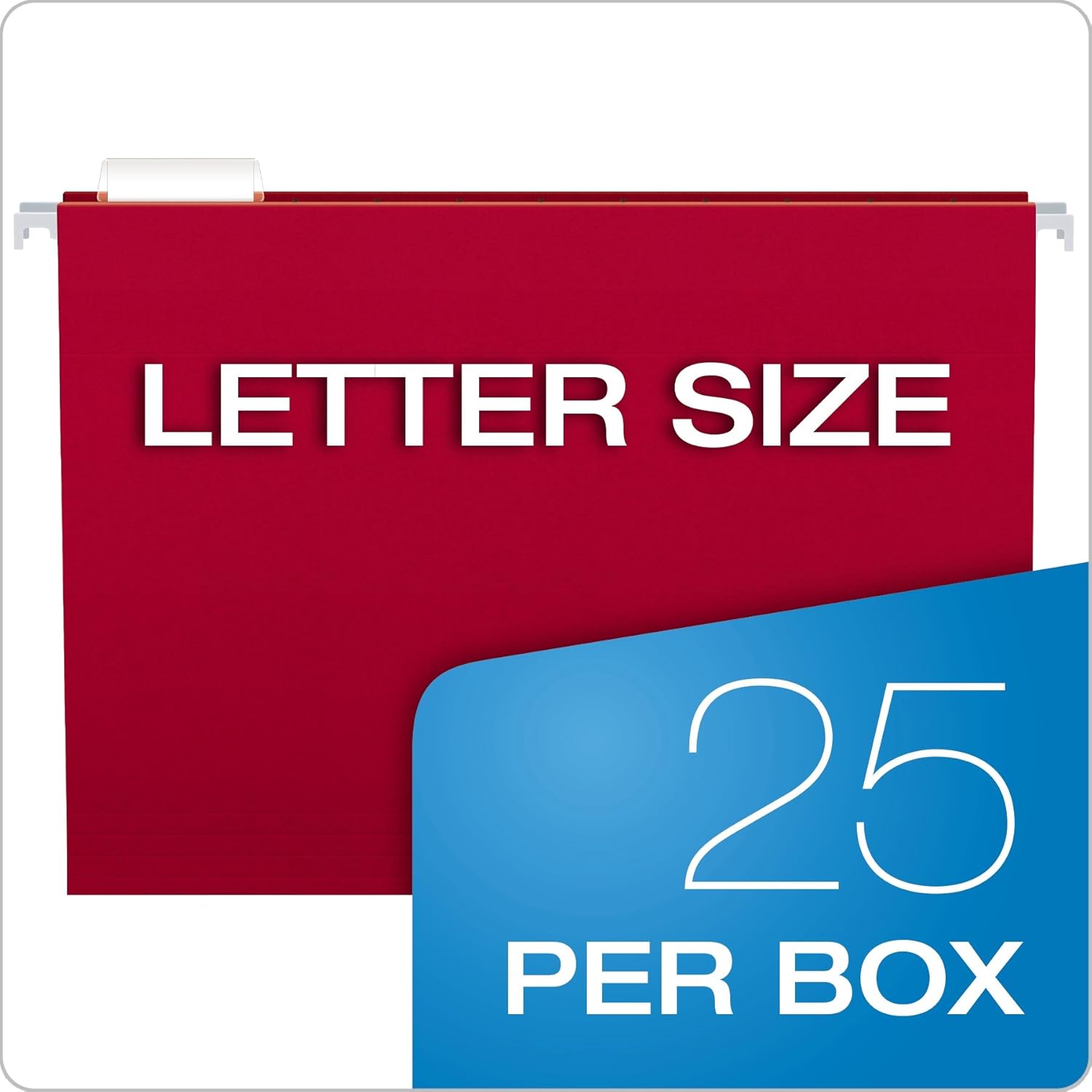 Pendaflex Hanging File Folders, Letter Size, Assorted Colors, 1/5-Cut Adjustable Tabs, 25 Per Box (81663) : Office Products