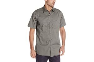 Red Kap Men's Short Sleeve Wrinkle-Resistant Cotton Work Shirt