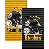 Northwest NFL Pittsburgh Steelers 2-Pack Beach Towel Set, 30" x 60" Each, Standard, Team Colors