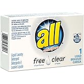 All 2979351 Free Clear He Liquid Laundry Detergent, Unscented, 1.6 Oz Vend-Box, 100/Carton (Ven2979351)
