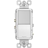 Legrand radiant 15 Amp Combination LED Night Light 3-Way Switch White | Pass &amp; Seymour 20-Year 5 Light Levels Adjustable Cool-Touch LED Nightlight Decorator Rocker Switch