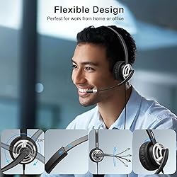 EMAIKER Professional USB Headset with Noise