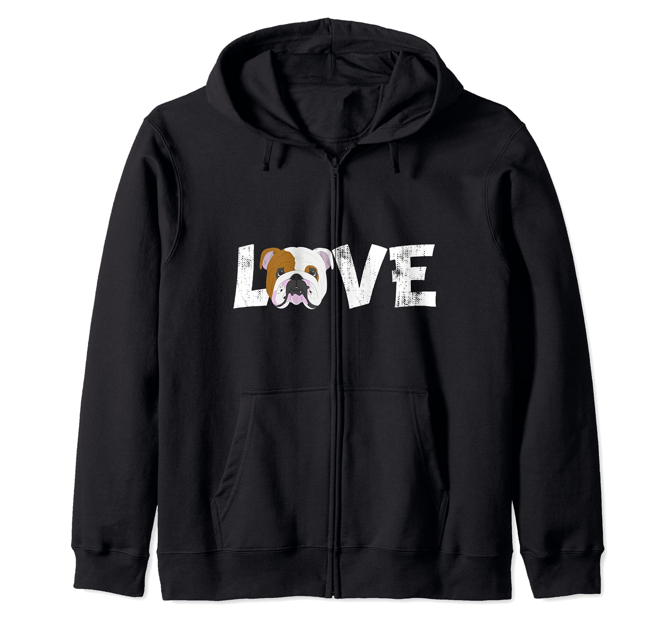 Dog Mom Dog Dad English Bulldog Dog Pet Lover Zip Hoodie