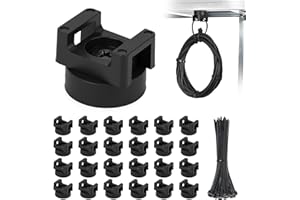24PCS Magnetic Zip Tie Base Magnetic Cable Tie Holder with 100 PCS Nylon Cable Zip Ties, Strong Magnet Wire Holder, Cable Man