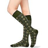 Benefeet Sox Girls Cute Floral Knee High Socks Women Novelty Colorful Kawaii Flower Patterned Long Tube Cotton Socks Gifts