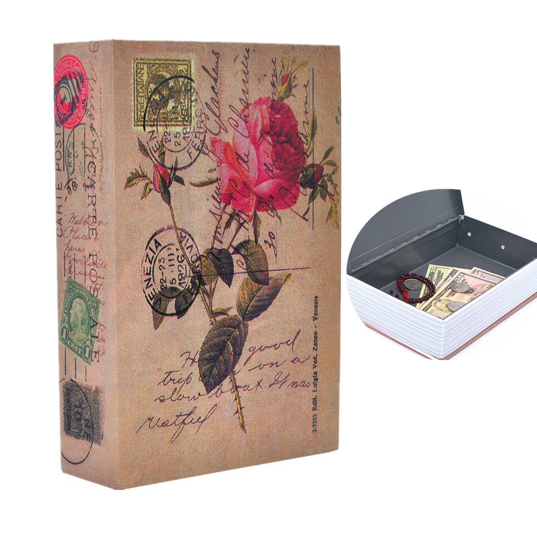 Medigy Money Safe Books Portable Hidden Safe Book with Combination Lock Diversion Book Safe Money Storage Secret Books Size M: 24.1 * 15.7 * 5.5cm-9.5 * 6.2 * 2.2"