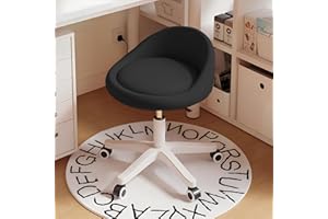 Rolling Stool with Wheel, Height Adjustable Swivel Stool, PU Leather Chair, Swivel Drafting Chair with Footrest for Beauty Sh
