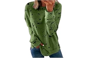 Ceboyel Womens Crew Neck Sweatshirt 2023 Striped Color Block Blouese Shirts Long Sleeve Pullover Tops Fall Fashion Clothes