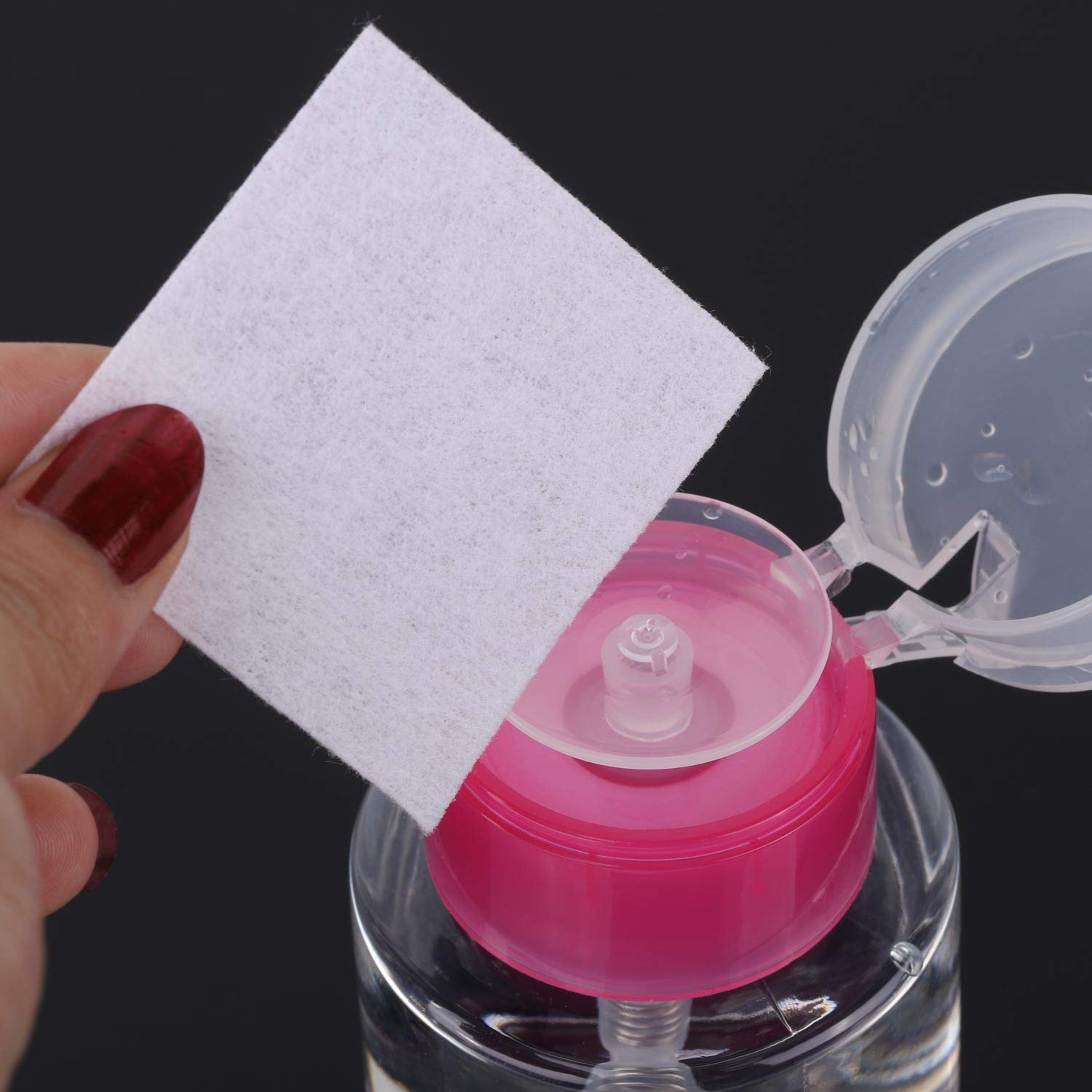 960 pcs Lint Free Nail Wipes Cotton Pads Remover to Soak Off Acrylic Gel Nail Polish with Pumb Bottle Dispenser and 1 Cuticle Pusher : Beauty