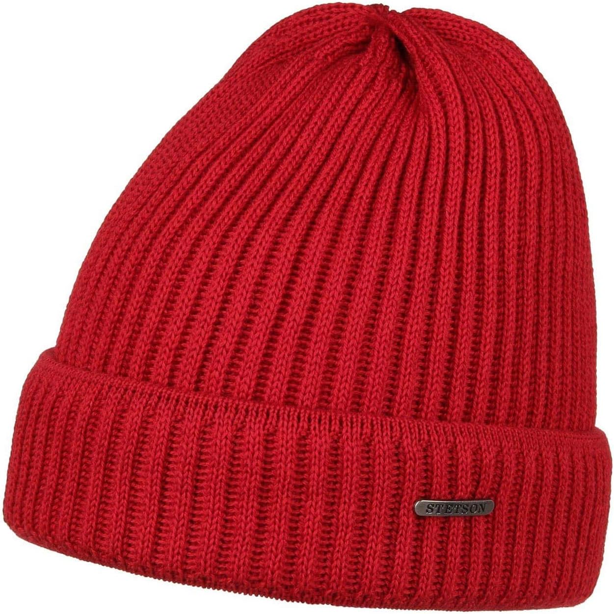 Stetson Parkman Knit Hat Women/Men - Made in Germany Cuffed Pull on Hats Rib Beanie ski with Cuff Autumn-Winter