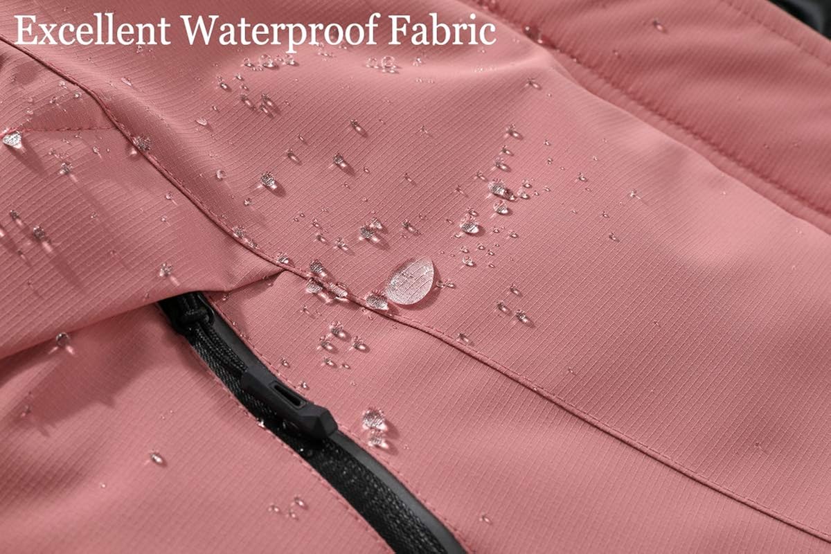 Women's Waterproof Ski Jacket Warm Winter Snow Coat Hooded Raincoat: Clothing