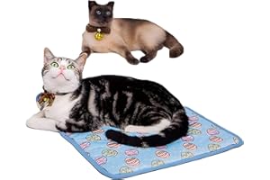 NACOCO Pet Cooling Mat Cat Dog Cushion Pad Summer Cool Down Comfortable Soft for Pets and Adults (S,Blue)