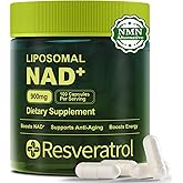 BOSNETHUINH NAD+ Supplement, NAD Nicotinamide Riboside Resveratrol, Liposomal NAD - NMNH Supplement Alternative for Anti-Aging, Mental Clarity & Cellular Energy 100 Capsules