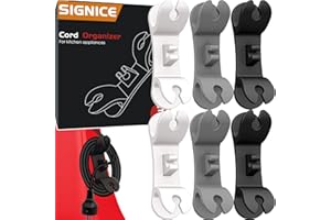 SIGNICE Cord Organizer for Appliances - Upgraded Patented 6 Pack Tidy Cord Wrapper Holder Wrap Keeper Cord Winder Stick on Kitchen Mixer, Blender, Coffee Maker, Pressure Cooker, Air Fryer (Multi-color)