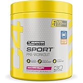 C4 Sport Pre Workout, 135mg Caffeine, Watermelon, 30 Servings | Zero sugar, creatine monohydrate, and CarnoSyn beta-alanine for energy and endurance.