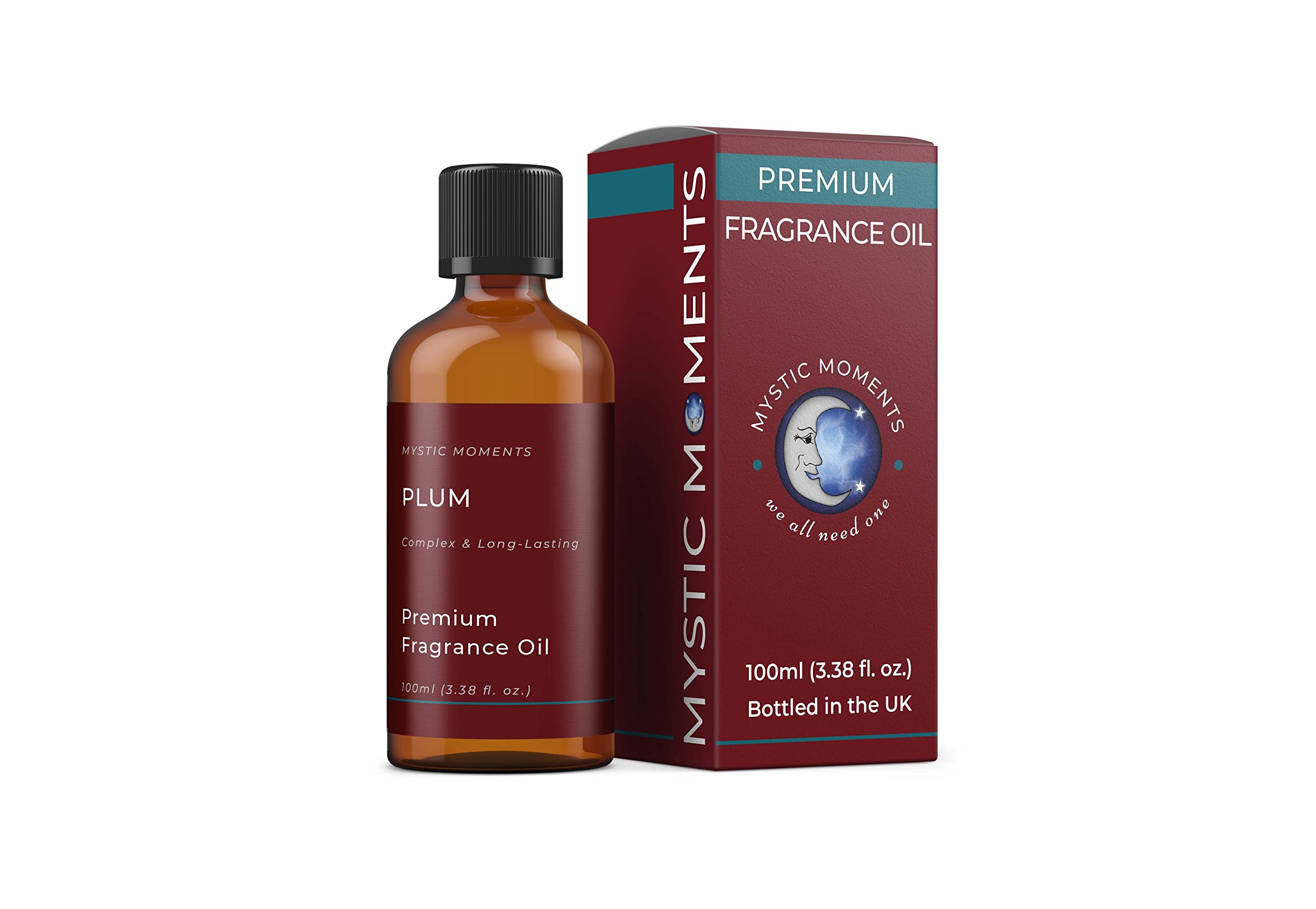 Mystic Moments | Plum Fragrance Oil 100ml | Sweet Rich Fruity Aroma for Candles, Soaps & Home Fragrance | Deep Juicy Scent for a Warm Uplifting Atmosphere