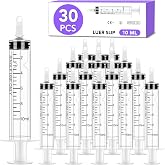 30 Pcs 10ml Oral Syringe With Cap, Plastic Syringes without Needle for Medicine Dropper, Liquid Measuring, Handicrafts, Individually Sealed, Luer Slip