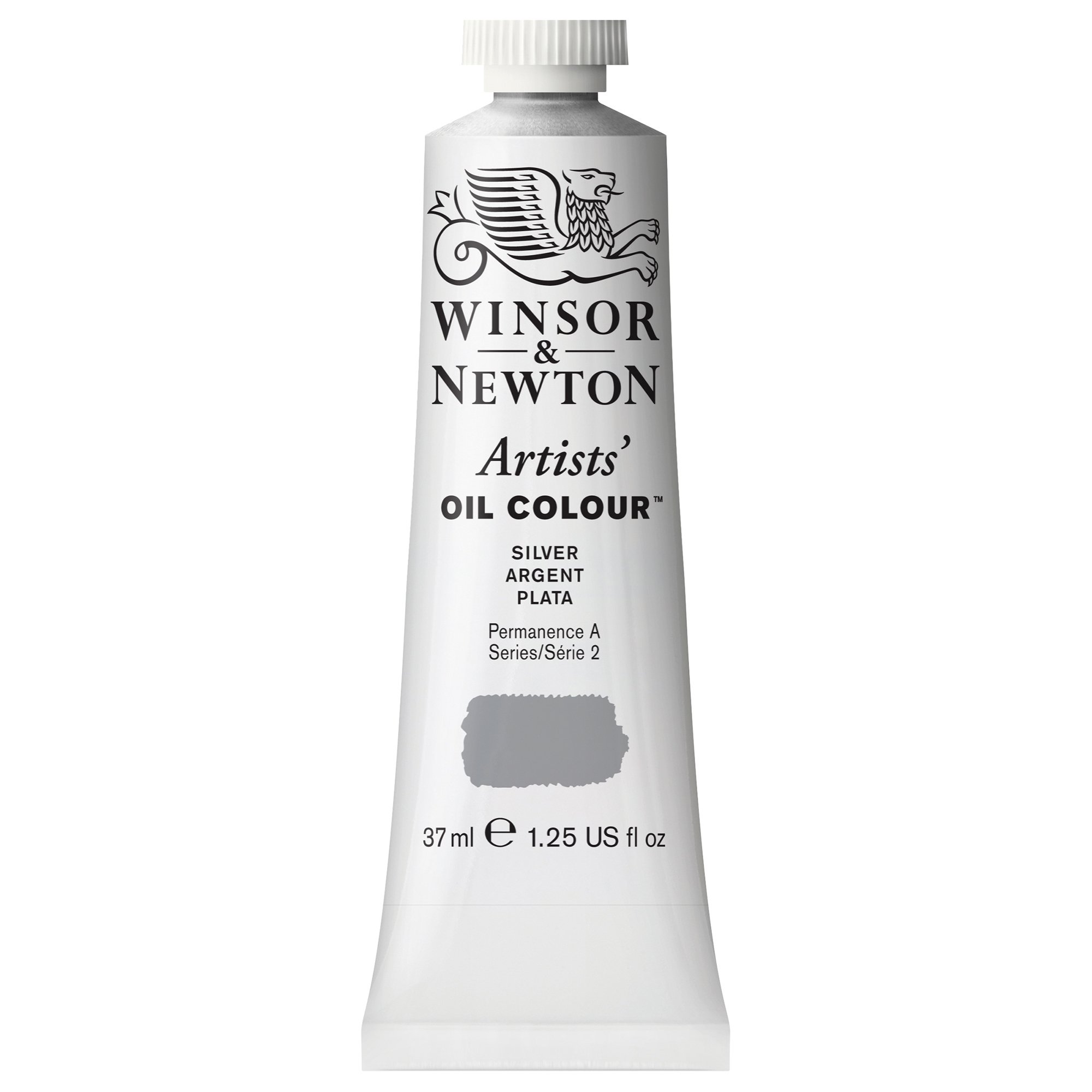 Photo 1 of Winsor & Newton Artists' Oil Color, 37ml (1.25 oz) Tube, Silver