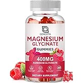 Magnesium Glycinate Gummies 400 mg with 100 mg Composite Magnesium - Chelated Magnesium Potassium Supplement with Vitamin D,