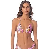 Maaji Womens Pink Fiore Alana Sliding Triangle