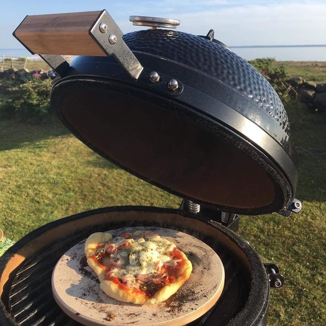YNNI KAMADO TQAPP23 Extra Thick High Temperature Pizza Stone Heat Deflector BBQ 23cm TQAPP23, medium - Image 3