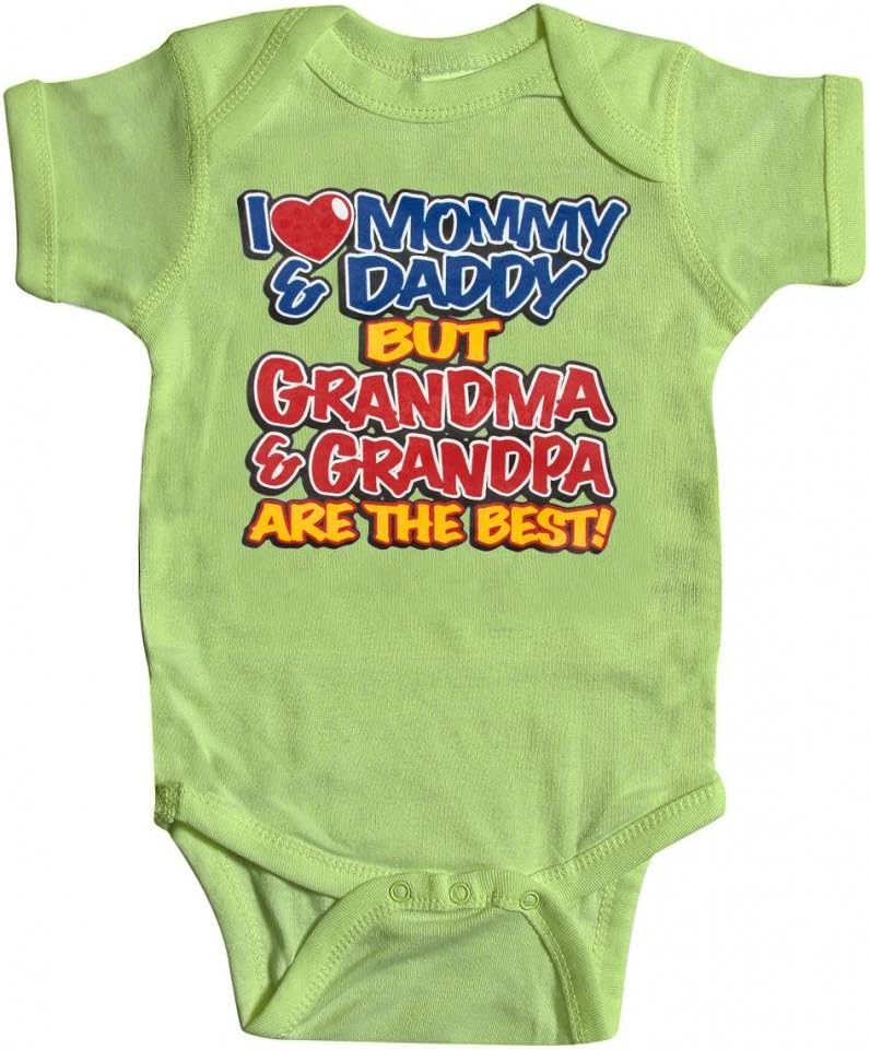 Baby "Grandma & Grandpa" Onesie - Key Lime - 6M