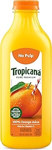 Tropicana Pure Premium 100% Orange Juice Original, No Pulp,�No Sugar Added, 46 fl oz bottle