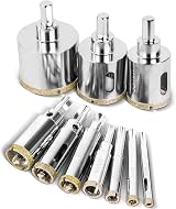 Flintronic Diamond Drill Bit Set 10pcs 6-50mm Glass Tile Marble Porcelain Cutter