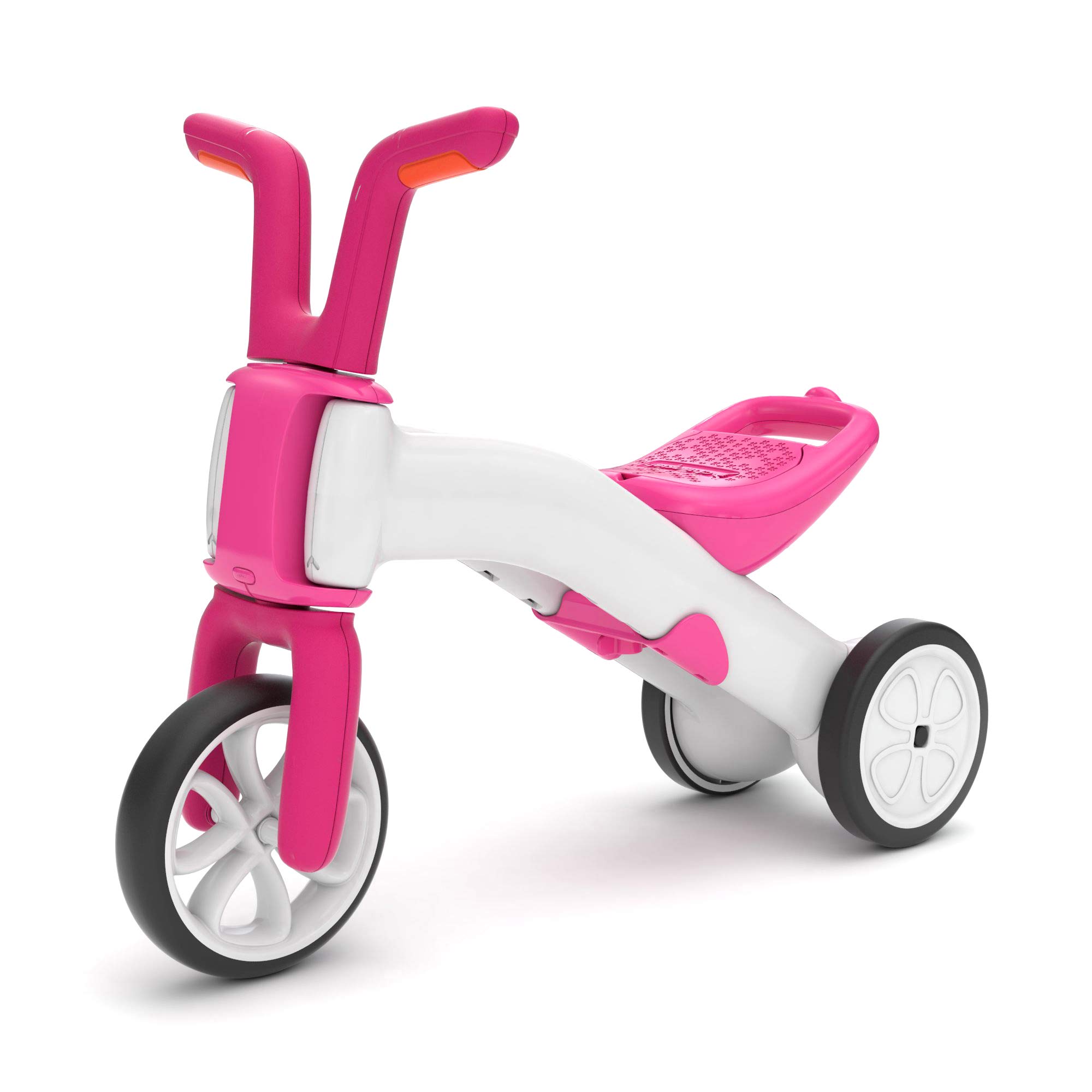 Chillafish Bunzi 2-in-1 Toddler Balance Bike and Tricycle, Ages 1 to 3 Years Old, Adjustable Lightweight First Gradual Balance Bike with Silent Non-Marking Wheels,, White/Pink, OneSize