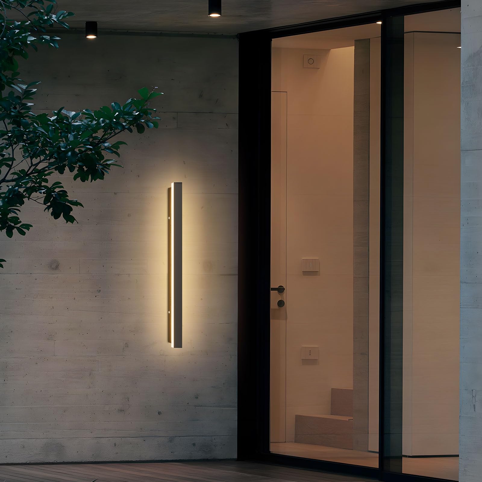 Mikeru 60CM Wall Lights, 3000K Warm White Outdoor Wall Lighting 22W External LED Wall Lights LED Indoor Wall Light for Outside Balcony, Interior Lighting Occasions, and Decorations