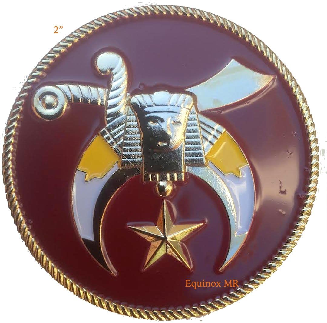 2" Mini Masonic Shriners Auto Car Motorcycle Emblem