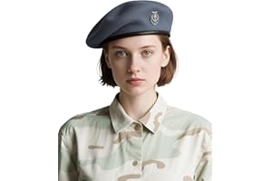 Beret Hats for Women & Beret Hat Men - US Army Style 100% Wool Military Beret, Vintage British Officer Look.