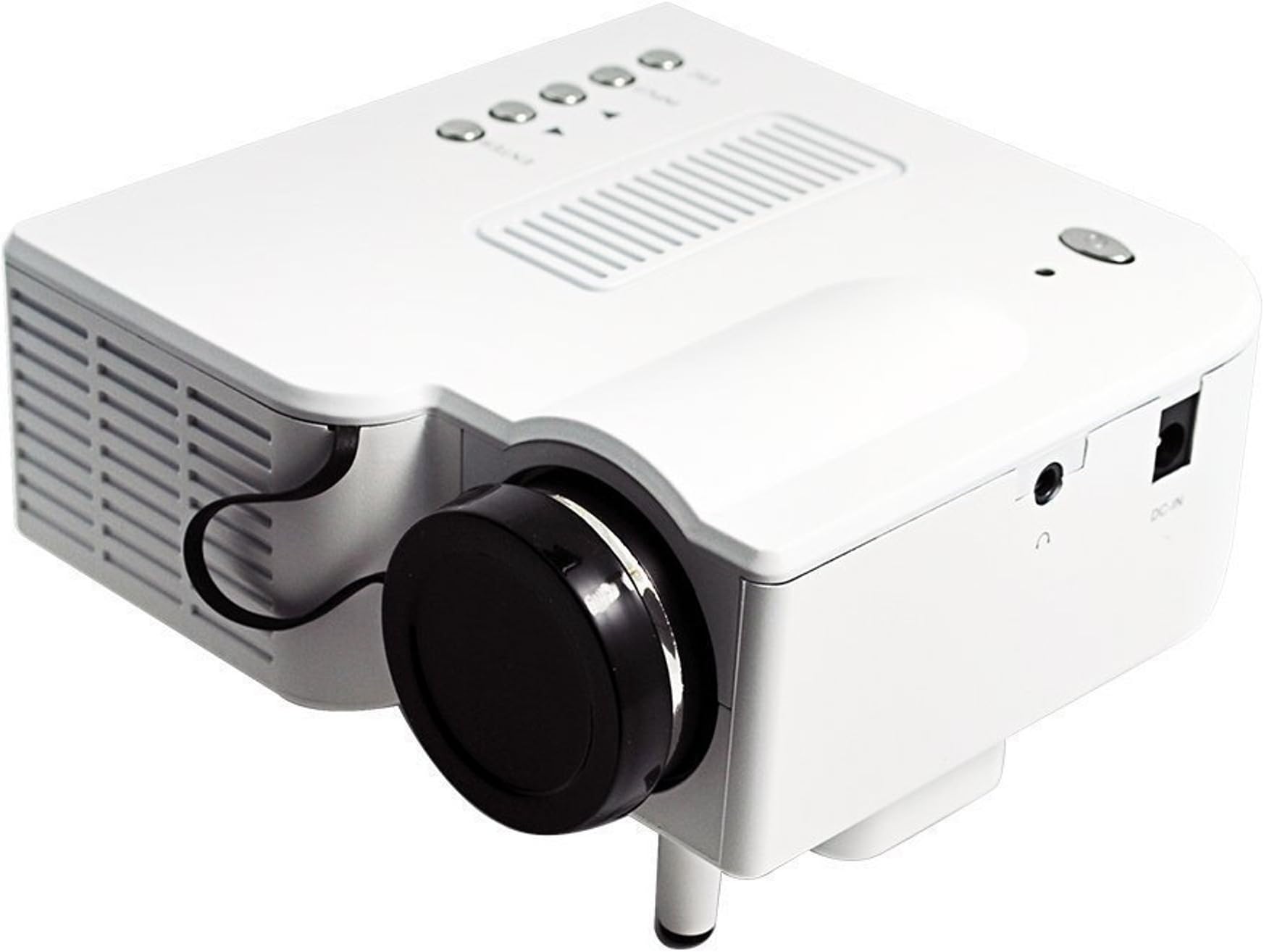 CERTAIN Portable Mini LED Projector Cinema Theater,Support PC Laptop HDMI VGA Input and SD + USB + AV Input,for iPhone,Galaxy,Laptop,mac.(Black or White)