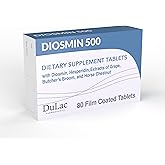 Dulàc - Diosmin 500 with Horse Chestnut, Butcher’s Broom, Red Grape & Hesperidin - Dietary Supplement - 80 Tablets - Made in Italy