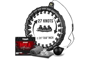 K-MART Smart Weighted Hula Hoop, Adjustable Fitness Exercise Weighted Hula Hoop - 27 Detachable Knots/Link