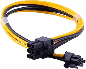 JacobsParts PCI Express Mini 6-pin to 6-pin PCI-e Video Card Power Cable for Apple Mac Pro Tower / Power Mac G5