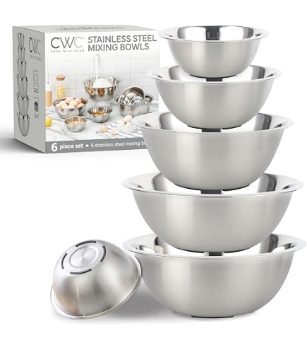 thumbnail image 2 of NutriChef 6-Piece Stainless Steel Kitchen Mixing Bowls Set NCMB6PC... 2 of 13