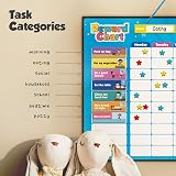 Smart Panda Magnetic Reward Chart - 300 Stars, 80 Tasks, Kids Routine, Potty view 6