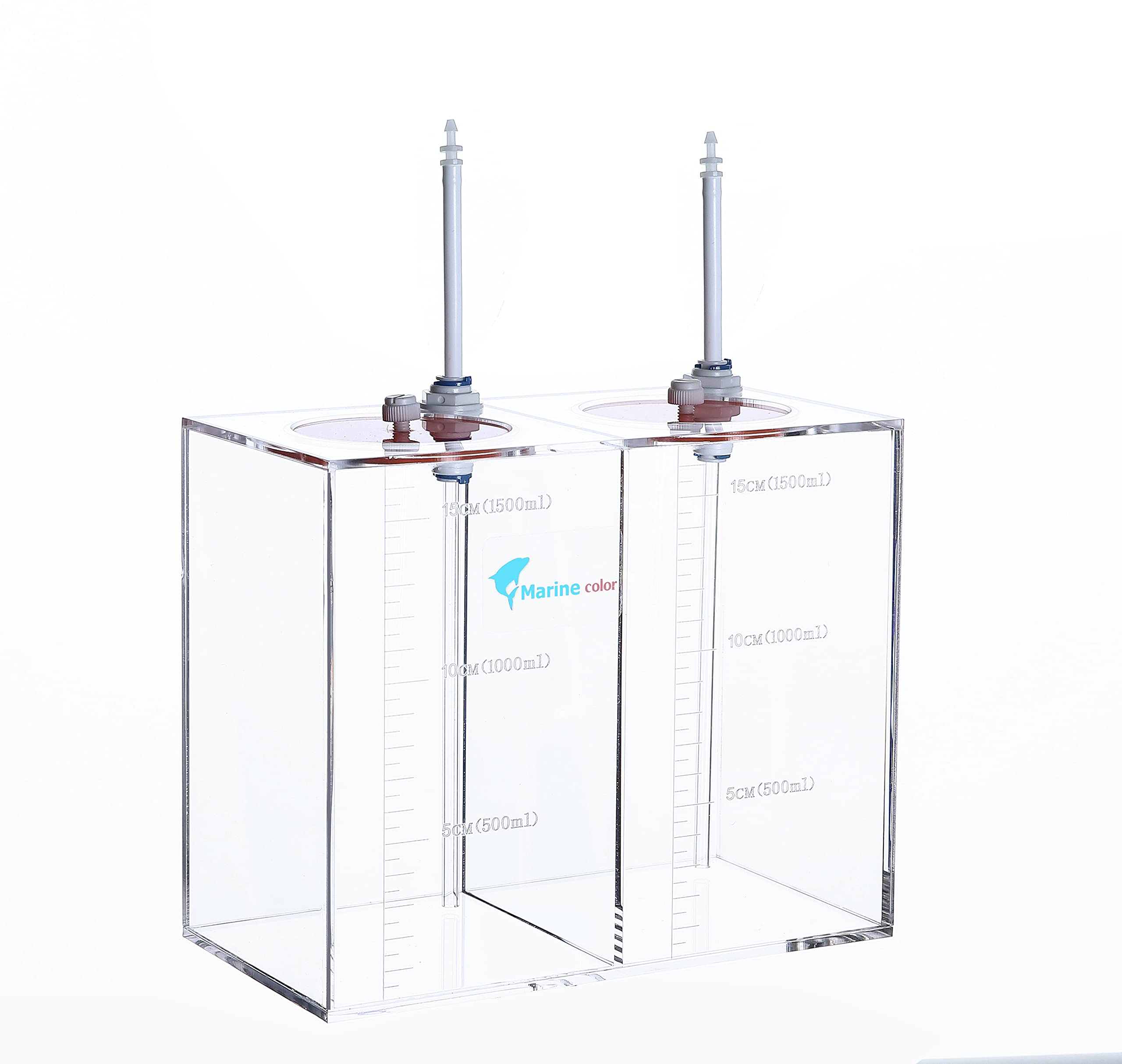 Photo 1 of Dehao Acryli Made Liquid Storage Bucket 2 Rooms 0.8 Gallons, Working with Dosing Pump,Auto Top Off System Reservoir Container