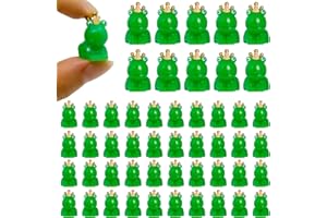 Exasinine 30 Pcs Mini Frogs Tiny Frogs Miniature Resin Frog Figurines with Crown Mini Resin Animals Figurines Fairy Garden Decor Miniature Moss Landscape DIY Terrarium Crafts Ornament Accessories