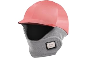 Harrison Howard Equestrian Helmet Cover with Fleece Neck Winter Riding Helmet Cover