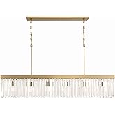 Crystorama Emory 6 Light Modern Gold Linear Chandelier