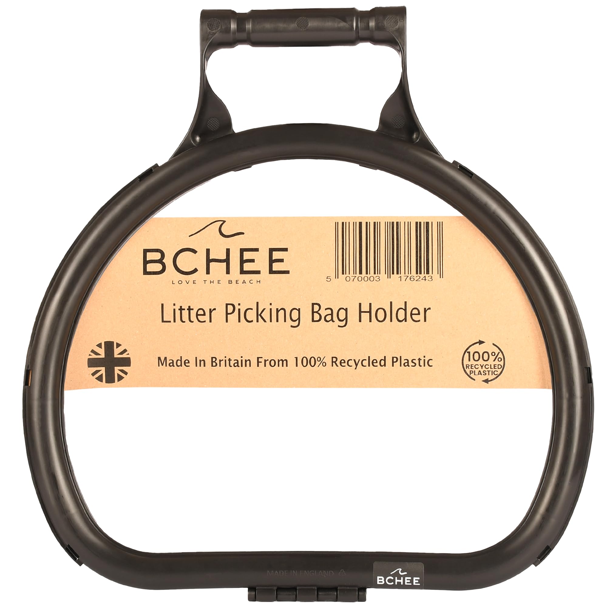 BCHEE Recycled Litter Picking Bag Holder Hoop | Made in Britain From 100% Recycled Plastic | Bag Anti-Slip Mechanism | UK Small Business | Multi-buy Discount